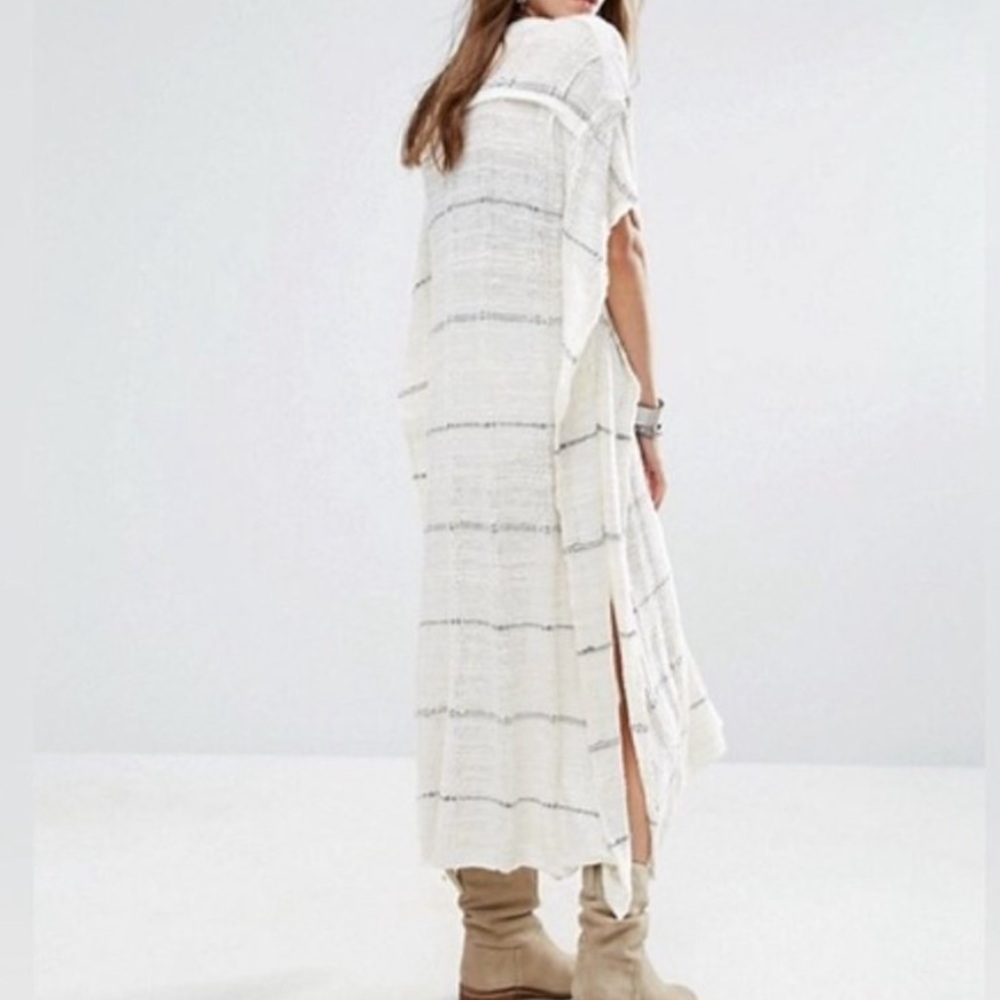 Free People Whispering Winds Grid Knit Kaftan - Picture 2 of 9